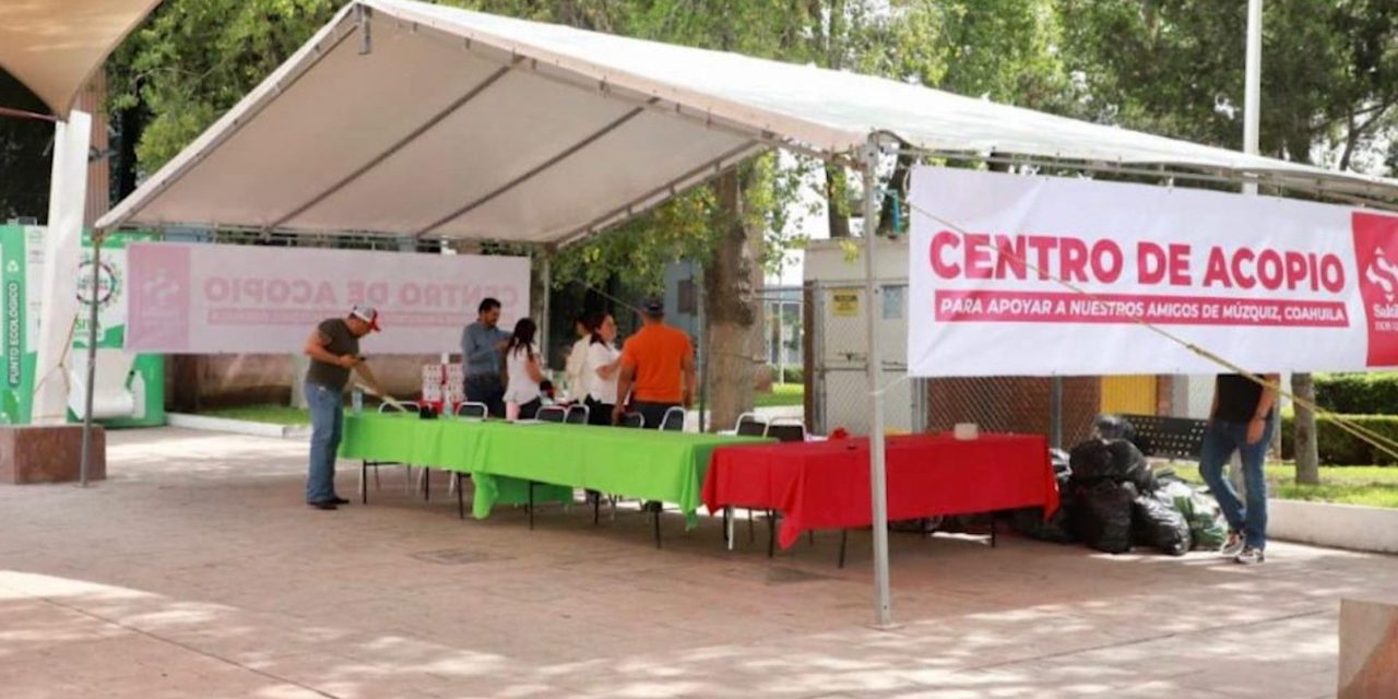 Instala municipio centro de acopio en apoyo a damnificados de Múzquiz