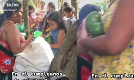 ¿Es millonaria? Abuelita regala aguacates en lugar de dulces en una fiesta