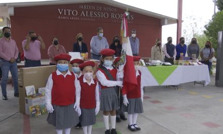 Llegan apoyos a Jardín de Niños Vito Alessio Robles en Ramos Arizpe