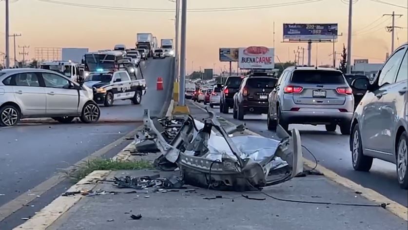 Una menor herida en accidente por choque frontal sobre la Saltillo-Monterrey