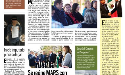 Portada Región Carbonífera [22 de octubre de 2022] DIF Sabinas lleva brigada a Villa de Agujita ; Se reúne MARS con embajador de EU y más…