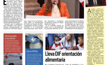 Portada Región Carbonífera [24 de octubre de 2022] Llaman a cumplir con Servicio Militar; Lleva DIF orientación alimentaria y más…
