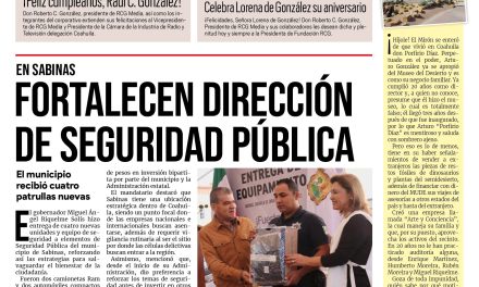 Portada Región Carbonífera [27 de octubre de 2022] Entrega MARS escrituras en Múzquiz; Se fortalece dirección de seguridad pública en Sabinas;  y más…