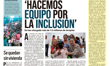 Portada Región Centro [3 de octubre de 2022] ‘Hacemos equipo por la inclusión’; Otorgan documento gratuito  y más…