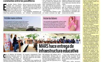 Portada Región Centro [11 de octubre de 2022] Crece descontento: aumentan pandillas en Monclova; MARS entrega infraestructura educativa; y más…