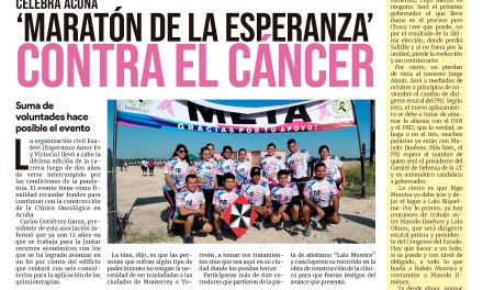 Portada Región Fronteriza [3 de octubre de 2022] ‘Maratón de la Esperanza’ contra el cáncer; ‘Hacemos equipo por la inclusión’ y más…