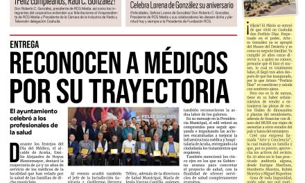 Portada Región Fronteriza [27 de octubre de 2022] Reconocen a médicos por su trayectoria en Acuña; Acuña es la ciudad con más inflación, consecuencia de la 4T; y más…