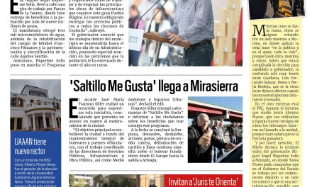 Portada RCG MEDIA [28 de octubre de 2022]  Gobernador Miguel Riquelme entrega obras en Parras de la Fuente; Llega el programa Saltillo Me Gusta a Mirasierra; y más….