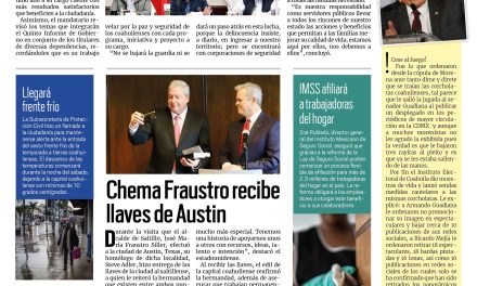 Portada RCG MEDIA [29 de octubre de 2022] MARS prepara Quinto Informe de Gobierno;  Chema Fraustro recibe llaves de Austin y más….