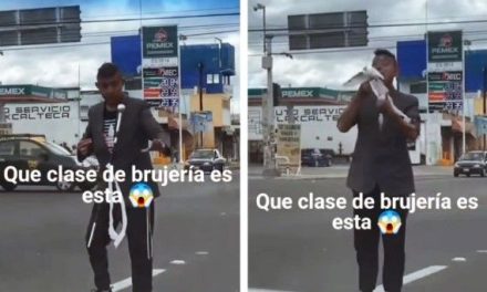 ¿Qué clase de brujería es esta? Este joven sorprende a automovilistas con actuación (video)