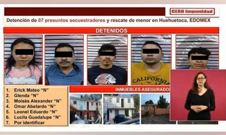 Detienen a 7 personas que habían secuestrado a un niño en Edomex; pedían 4 millones para soltarlo