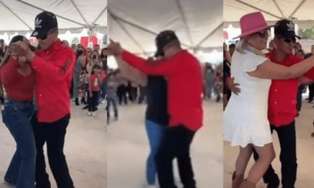Hacen fila para bailar ‘No se va’ con el señor que se hizo viral (video)