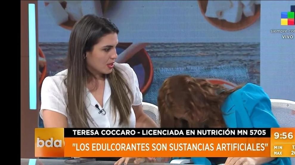 Video: Nutrióloga se desmaya en programa en vivo cuando recomendaba dejar el azúcar