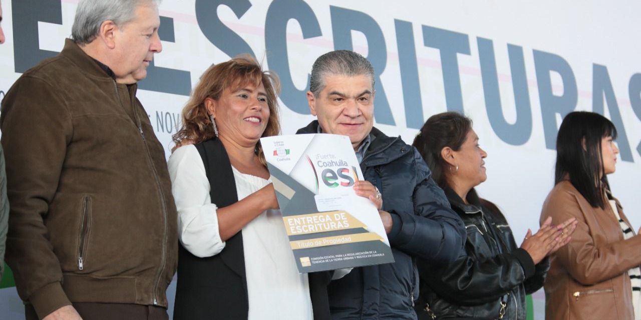 Coahuila rebasa 33 mil escrituras entregadas
