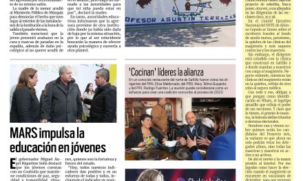 Portada Región Carbonífera [17 de noviembre de 2022] Denuncian agresiones contra menor en secundaria; desaparecen dos adultos mayores y más…