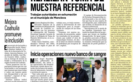 Portada Región Centro [15 de noviembre de 2022] Realizan toma de muestra referencial; municipios mejoran su sistema de Salud  y más…