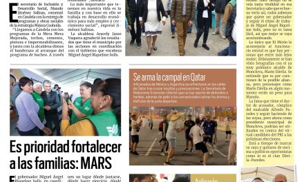 Portada Región Centro [25 de noviembre de 2022] Mejora Coahuila beneficia a Candela; conductores de app operarán regularmente y más…