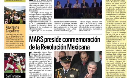 Portada Región Fronteriza [22 de noviembre de 2022] Promueven la Aduana Acuña-Del Río; Llegan más franquicias al municipio  y más…