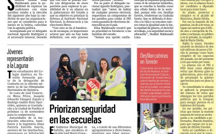 Portada Región Lagunera [7 de noviembre de 2022] Autoriza Consejo Estatal del PAN explorar alianzas para el 2023; jóvenes representarán a la Laguna en las Olimpiadas Nacionales de Química y más…