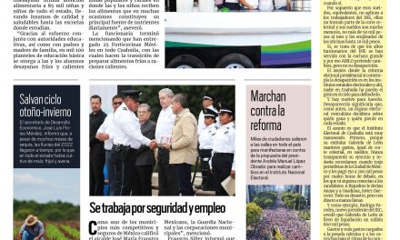 Portada RCG MEDIA [14 de noviembre de 2022] DIF Coahuila vigila la nutrición de menores; se trabaja por seguridad y empleo y más…