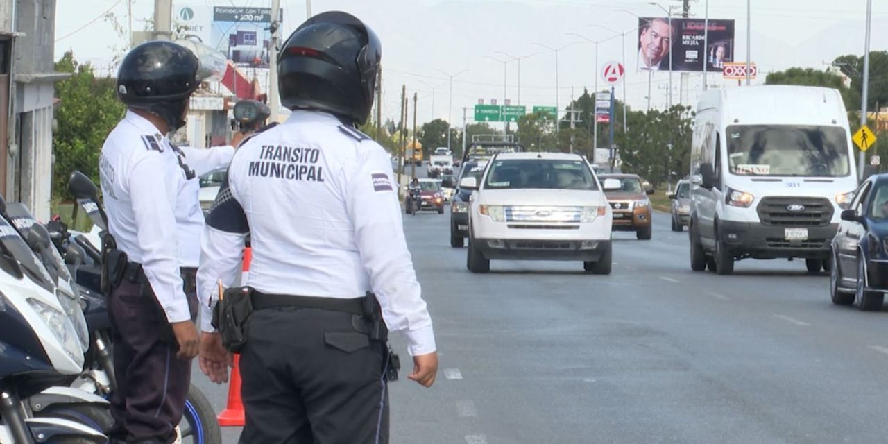 Implementan operativo vial en el Arizpe de la Maza en Saltillo