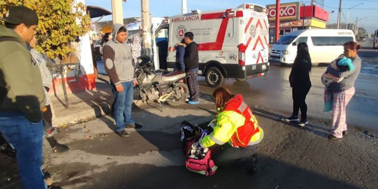 Embiste a motociclista y huye en calles de la colonia Valle Poniente de Ramos Arizpe