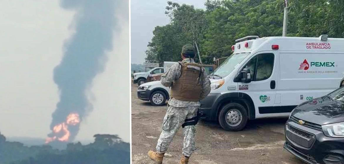Megaexplosión en Veracruz por ducto de Pemex deja 11 personas heridas