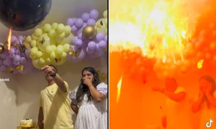 ¿Tendrán un dragón? Gender reveal casi termina en tragedia por culpa del padre (video)