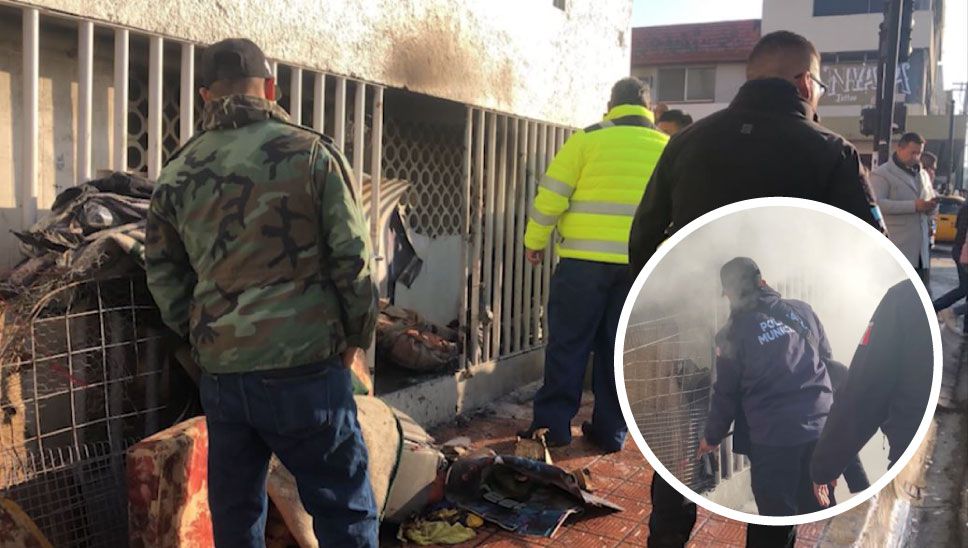 Salvan a indigente de morir calcinado en Centro Histórico