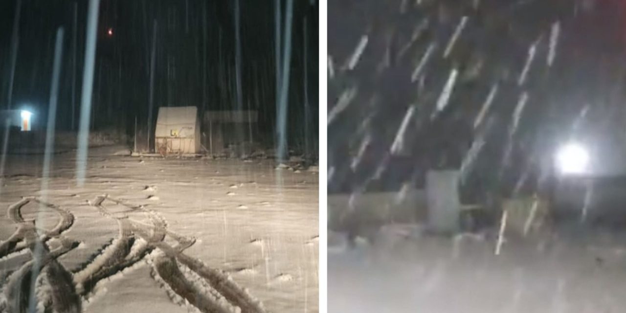 Así fue la primera nevada en Nuevo León (video)