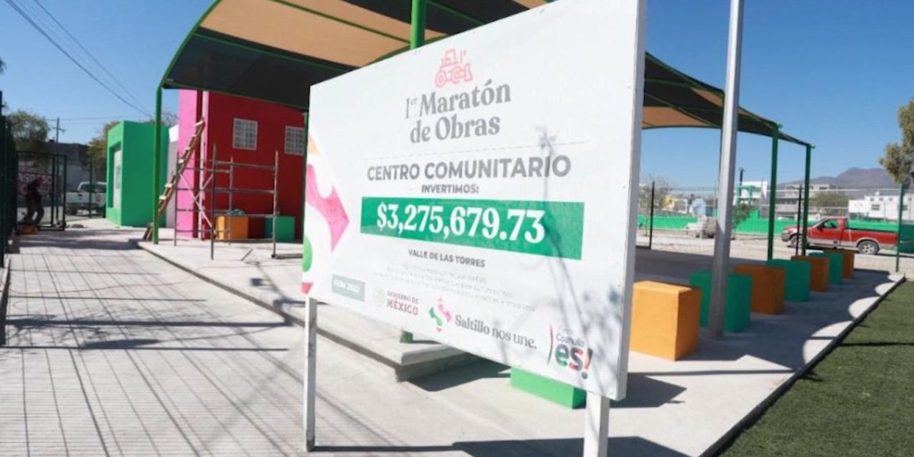 Está listo el Centro Comunitario de Valle de las Torres en Saltillo