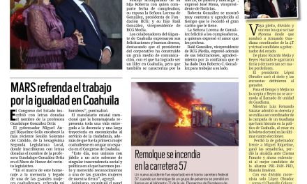 Portada Región Carbonífera [21 de diciembre de 2022] Celebra Don Roberto C. González un año más de vida; disminuyen índices delictivos y más…