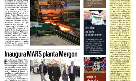 Portada Región Centro [2 de diciembre de 2022] Piden tomar acciones con AHMSA; Inaugura MARS planta Mergon y más…