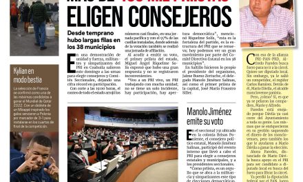 Portada Región Centro [5 de diciembre de 2022] Más de 400 mil priístas eligen consejeros; Aumentan operativos antialcohol en Monclova y más…