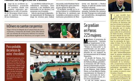 Portada Región Centro [18 de diciembre de 2022] Debe AHMSA predial del 2022 a Frontera; Consulado repatriará a nicaragüenses; y más…