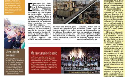 Portada Región Centro [19 de diciembre de 2022] Piden analizar venta de AHMSA; acatarán indicaciones de Salud y más…