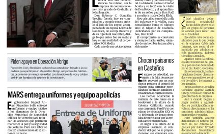 Portada Región Centro [20 de diciembre de 2022] Don Roberto C. González, el Gigante de Coahuila; señalan descobijo del IMSS en AHMSA y más…
