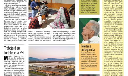 Portada Región Fronteriza [24 de diciembre de 2022] Acuden familias a los albergues; se registran cientos de medidores dañados y más…