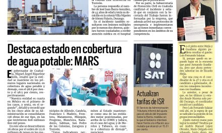 Portada Región Lagunera[29 de diciembre de 2022] Accidente en Peñoles deja un trabajador muerto; Protección Civil mantiene coordinación con empresas y más…