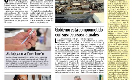 Portada Región Lagunera [30 de diciembre de 2022] Investigan accidente en Peñoles; inician el lunes descuentos al predial   y más…