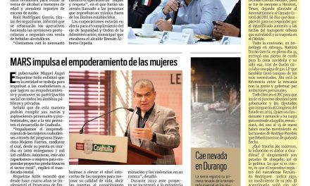 Portada Región Lagunera [31 de diciembre de 2022] Festejos de fin de año en Torreón transcurrirán en orden; Refuerzan vigilancia ante aumento de venta de pirotecnia, en Torreón; y más….