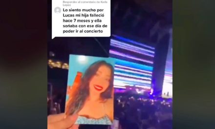 Su hija murió hace 7 meses y madre le cumple el sueño al ir al concierto de Bad Bunny