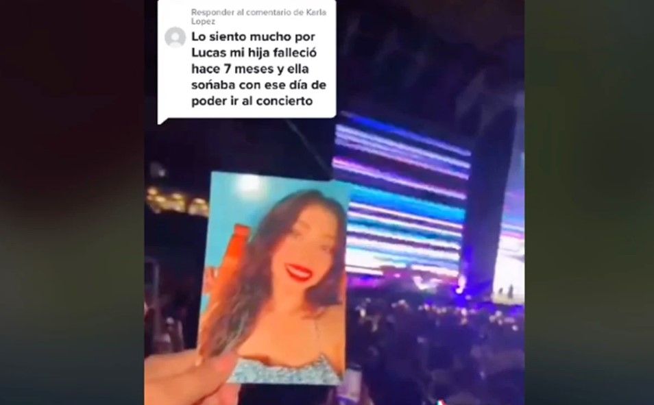 Su hija murió hace 7 meses y madre le cumple el sueño al ir al concierto de Bad Bunny