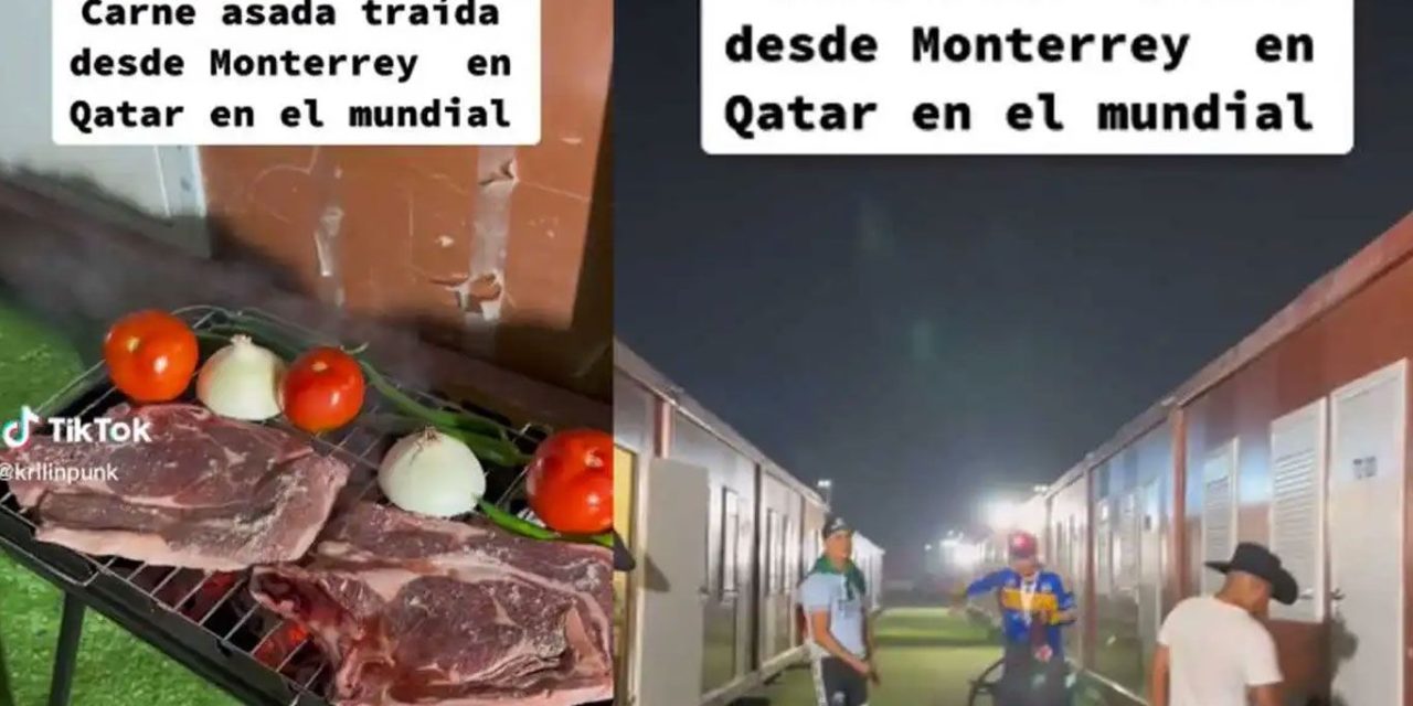 ¡Qué chille! Regios armaron la carnita asada en Qatar