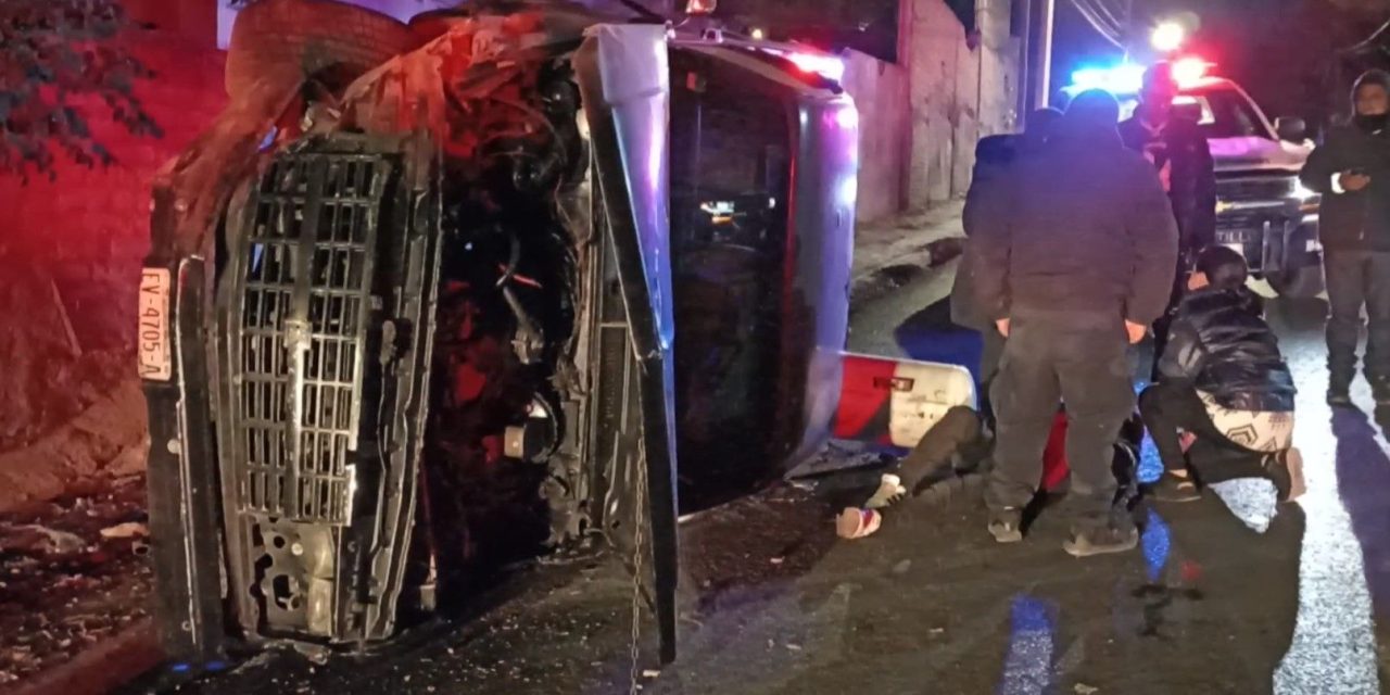 Hombre dormita y sufre volcadura en Saltillo