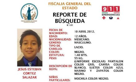 Fiscalía pide colaboración en búsqueda de niño Jesús Esteban Cortez en Saltillo