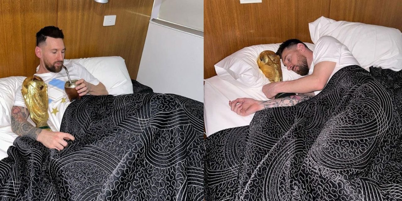 Así duerme Lionel Messi tras ganar el Mundial de Qatar
