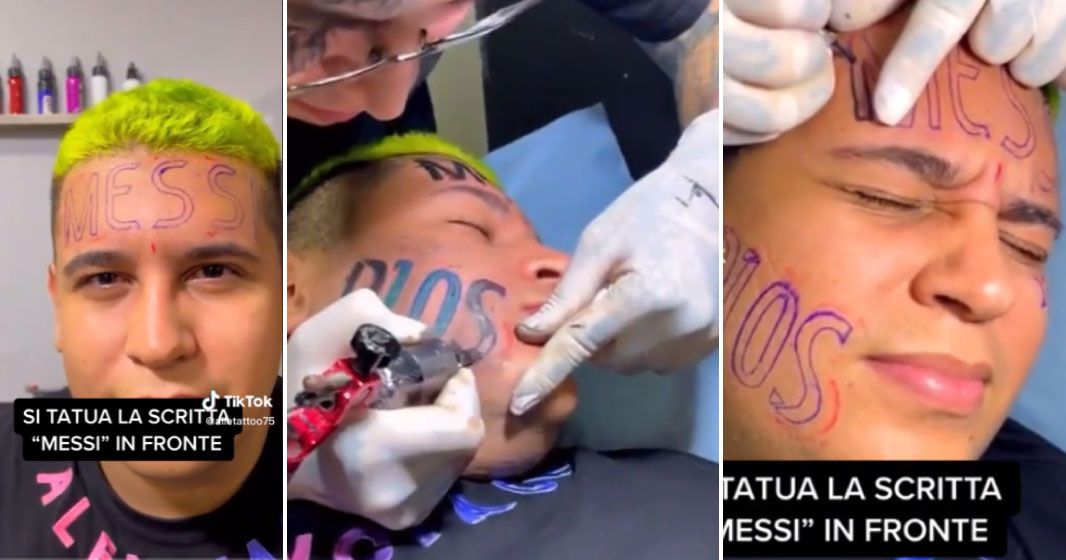 Aficionado se tatúa ‘Messi’ en la cara, tras victoria de Argentina (video)