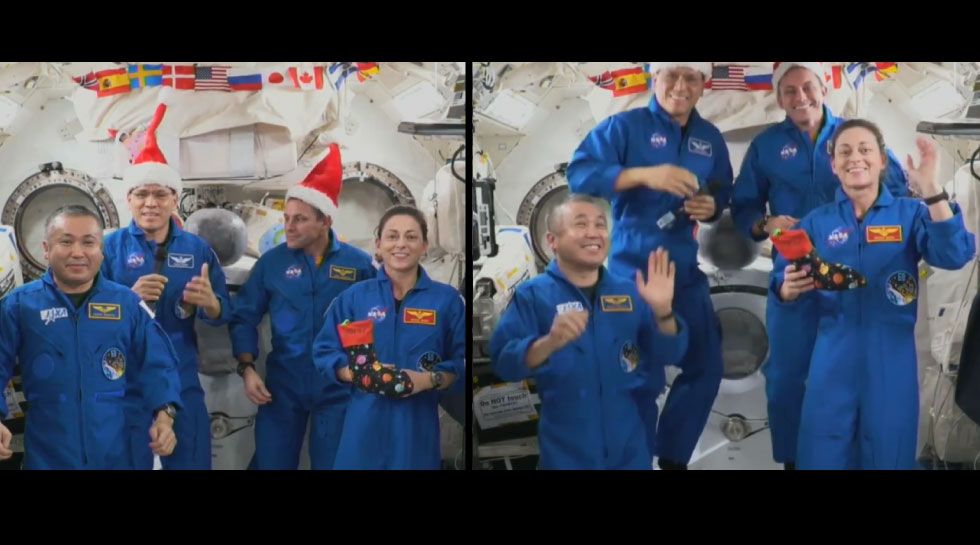 ¡Feliz Navidad sin gravedad! Astronautas de la NASA envían mensaje navideño (video)