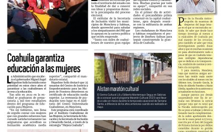 Portada Región Carbonífera [15 de enero de 2023] Manolo Jiménez lleva precampaña a municipios; destacan labor de servicios primarios  y más…